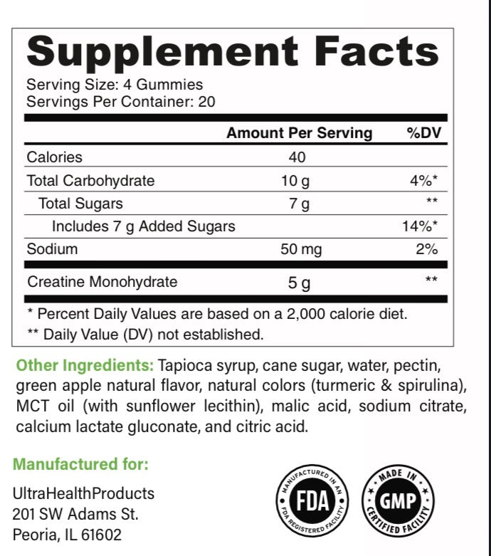Creatine Gummies - Green Apple