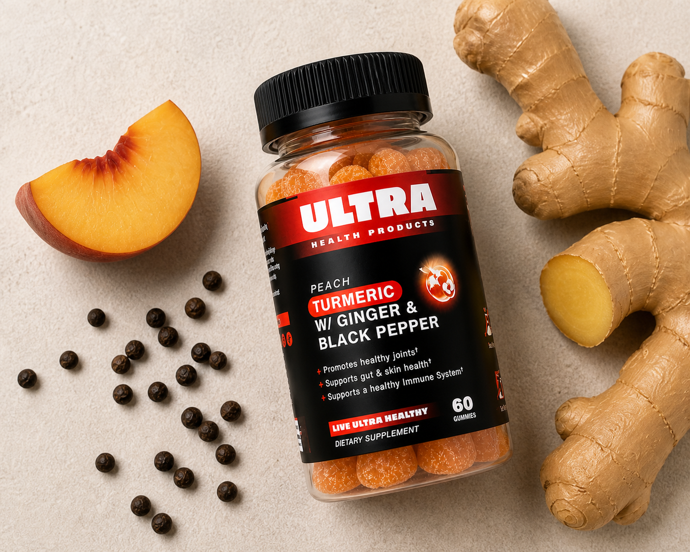 Turmeric with Ginger & Black Pepper Gummies